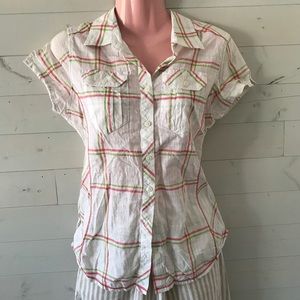 Columbia Small White Women's Blouse Shirt